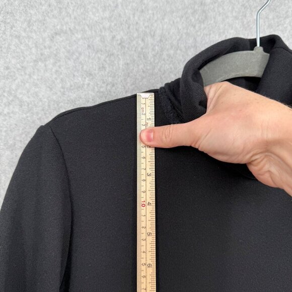 Reformation Womens Long Sleeve Sweatshirt Mini Dress Size XS Black Turtleneck - Picture 7 of 11